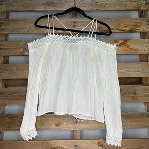 F21 White, Off the Shoulder Blouse